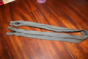 NOS vintage 29 inch Scovill gripper zipper 2 way black zipper green military  - Picture 1 of 4