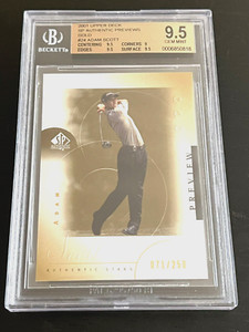 2001 UPPER DECK SP AUTHENTIC GOLD #24 ADAM SCOTT BGS 9.5 ROOKIE RC#071/250