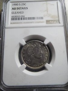 1900 S Barber "Liberty" Quarter -- NGC AU Details -- - Picture 1 of 2
