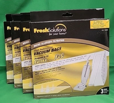 Fresh Solutions Eureka Vacuum Bag F&G Style 3-Pk Lot of 4 boxes - Image 1 of 2