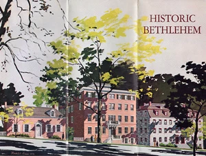 Bethlehem Pennsylvania Vintage 1959 Reiseprospekt historische Stätten - Bild 1 von 3