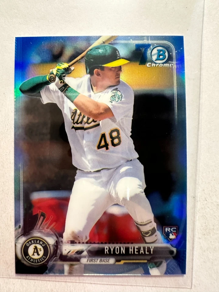 K52,717- 2017 Bowman Chrome Mini 70th Blue Refractors #35 Ryon Healy  #/70 - Image 1 of 1