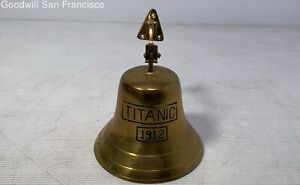 Vintage Titanic 1912 Brass Wall Mounted Deck Bell Collectible Decorative