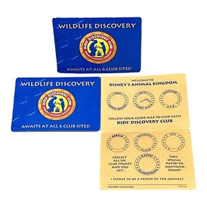 3 Timbro Disney Animal Kingdom Kid Discovery Club Biglietto Souvenir - Foto 1 di 5
