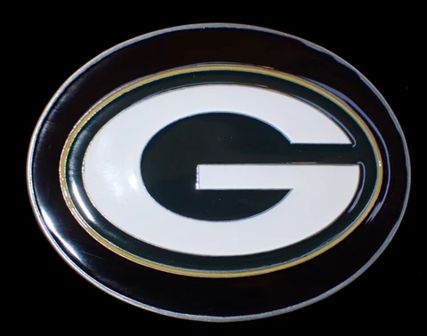 GREEN BAY PACKERS OVAL LOGO BELT BUCKLE LICENSED SISKIYOU PEWTER & ENAMEL NEW Cover