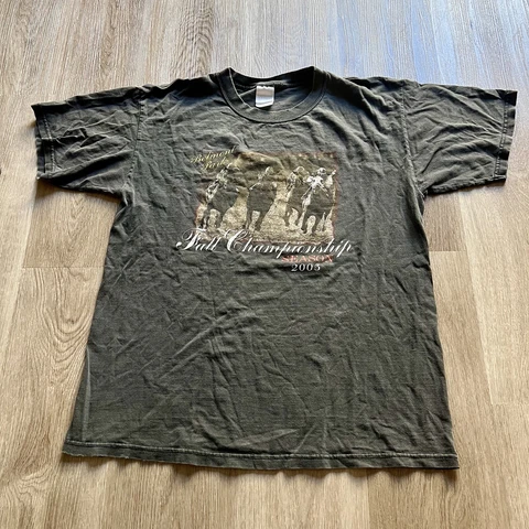 BELMONT STAKES Fall Championship 2003 HORSE RACING PARK Large Shirt Vintage Fade Cover