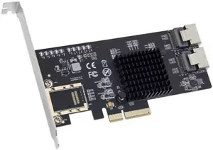 Syba SI-PEX40137 8 Port Non-RAID SATA III PCI-e x4 Controller Card Dual SFF-8087 - Picture 1 of 6