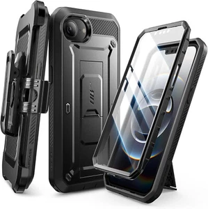 SUPCASE iPhone 16e Hülle, Displayschutzfolie, UB Pro, Kickstand, 20ft Prot, Schwarz - Bild 1 von 9