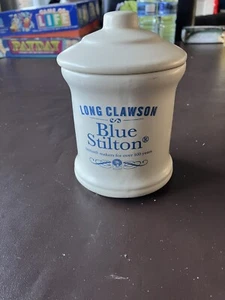 Blue Stilton Pot Cheese Stoneware Lidded Pot Long Clawson Ceramic - Picture 1 of 7