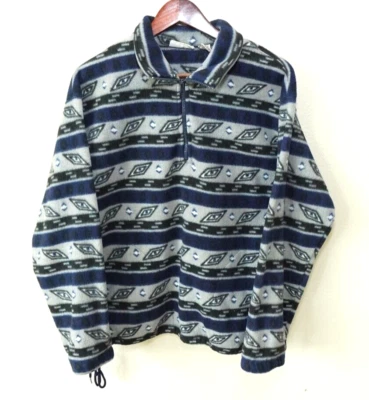 Vintage 90's Fieldmaster Aztec Native Pattern 1/4 Zip Pullover Fleece Jacket M - Image 1 of 4