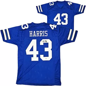 DALLAS COWBOYS CLIFF HARRIS AUTOGRAPHED SIGNED BLUE JERSEY PSA/DNA STOCK #216613 - Picture 1 of 7