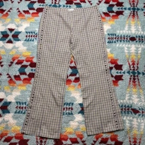 Sonia Rykiel plaid studded cropped flare pants 42 US 8 - Picture 1 of 7