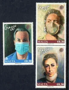 MALTA 2021 Health Heroes Covid Pandemic Complete Set Unmounted Mint MNH - Picture 1 of 1