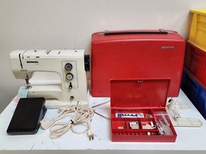 Vintage Bernina Record 830 Sewing Machine w/ Pedal, Case, Accessories
