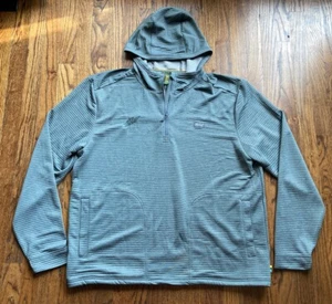 Marsh Wear Mountain Dew Hoodie Mens Size 2XL Gray 1/4 Zip Hooded Pullover - Picture 1 of 11