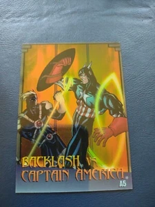 1997 Fleer Marvel vs WildStorm ClearChromes Backlash vs Captain America #A5 4s3 - Picture 1 of 2