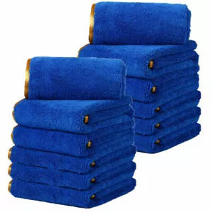 126 piezas/CTN toallas de microfibra peluche toallas de limpieza de automóviles sin arañazos 16x24" 380 GSM - Imagen 1 de 12