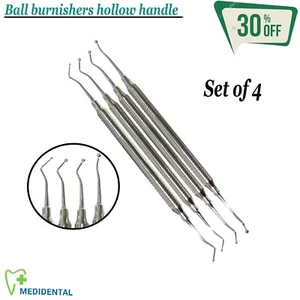 RESTAURADOR Instrumentos de Relleno Compuesto Pulidoras de Bolas Juego de 4 Mangos Huecos - Imagen 1 de 5