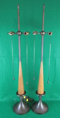 Vintage MCM Tony Paul Westwood Table Lamps ✨ Massive 45" Tall, Twin Bulbs  ✨ - Image 1 of 4