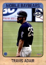 2018 Mobile BayBears Choice #29 Travis Adair Woodruff South Carolina SC Card