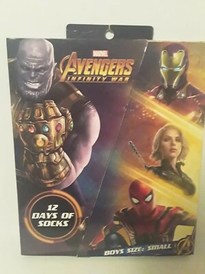 Nuevo Marvel Avengers, Infinity War, 12 días de calcetines niños talla pequeña Foto 1 de 4
