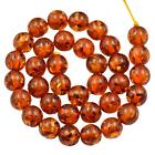 12mm Brown Resin Round Spacer Jewelry Making Loose Beads Strand