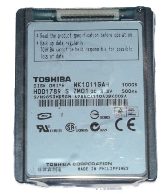  Toshiba HDD1789 100GB 1.8" CE MK1011GAH Dell XTD430 /D420 Hard Drive - Image 1 of 4