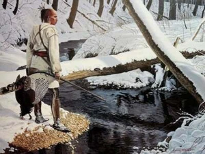 David Wright - Shawnee Hunter - SELTENE A/P Lithographie mit Remarque - signiert - Bild 1 von 1