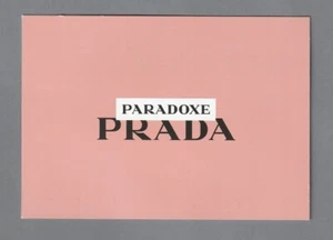 Carte Publicitaire  + 2  patchs  - Paradoxe Virtual Flower de Prada recto verso - Foto 1 di 2
