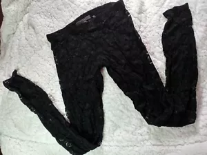 XXI Leggings schwarz Spitze sexy durchsichtig Größe M - Bild 1 von 5