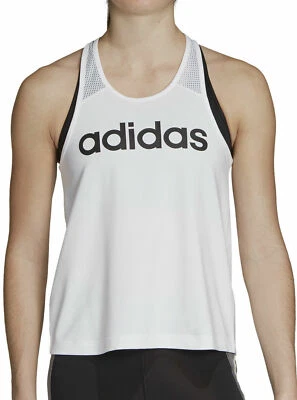 NUEVO CON ETIQUETAS Adidas Diseño 2 Move Logo Mujer Chaleco de Entrenamiento Camiseta sin Mangas - Blanco ENVÍO GRATUITO Foto 1 de 4
