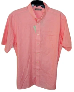 Daniel Cremieux Signature S/S Shirt Large Soft Melon 100% Cotton NWT (DSS110) - Picture 1 of 3