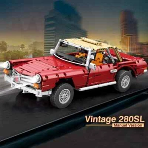 Building Block MOC Vintage Convertible 280SL Remote Control Car Toy Model - Picture 1 of 2