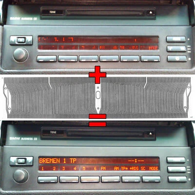 Radio Display Pixel Reparatur Folie passend für BMW 5er E39 | 7er E38 | X5 E53 - Bild 1 von 2