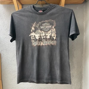 Harley Davidson Men's Shirt Dark Grey One for All Biker Motorcycle Graphic Tee - Picture 1 of 11