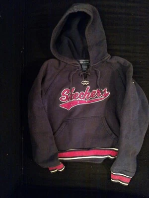 Sudadera Skechers Niñas Talla Mediana 8-10 Azul Rojo Blanco Sudadera con Capucha Bolsillos  Foto 1 de 3