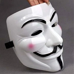 2 Pack of V for Vendetta Mask Fawkes Anonymous Halloween Cosplay Party Costume - Picture 1 of 4