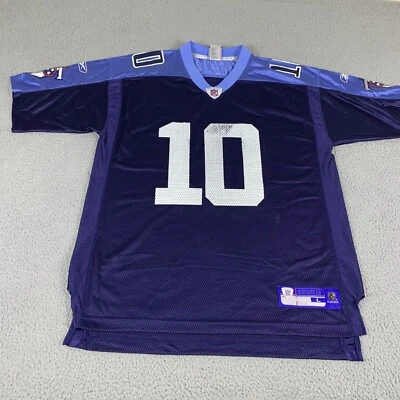 Tennessee Titans Jersey Mens Large Blue Nylon #10 Vince Young Pullover Reebok - Image 1 of 4