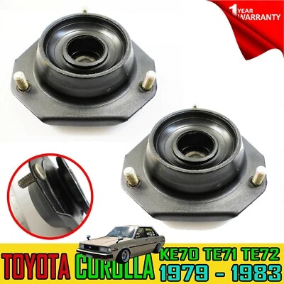 Soporte de montaje de puntal de suspensión delantero x2 para Toyota Corolla KE70 TE71 1979-1987 Foto 1 de 4