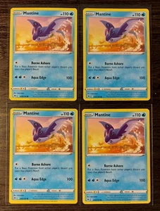 4x Mantine 034/189 Pokemon card Astral Radiance common NM - Picture 1 of 1