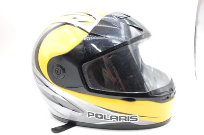 POLARIS SNOWMOBILE HELMET YELLOW SILVER XXL USED CLEAN 63 -64 CM - Image 1 of 4