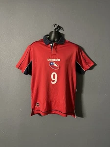 2001 Umbro Chile Home Soccer Jersey Ivan Zamorano Men L/G vintage - Picture 1 of 3
