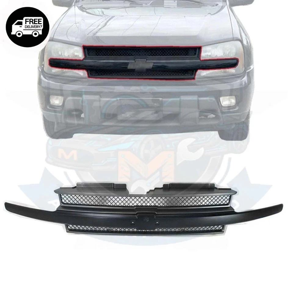 New 2002-2005 Front Grille Assembly Black CHEVROLET TRAILBLAZER GM1200470 - Imagem 1 de 1