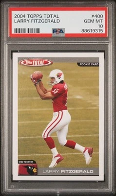 Graded 2004 Topps Total Larry Fitzgerald #400 Rookie RC Football Card PSA 10 - Image 1 of 2