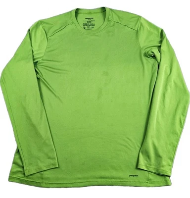 Camisa Patagonia Para Hombre L Verde Capilene 1 Peso Seda Rendimiento Elastizada Senderismo Foto 1 de 4