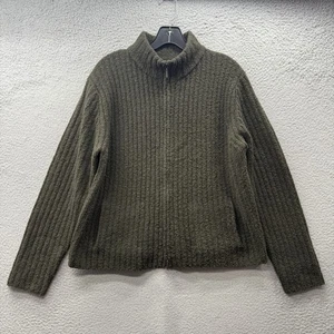 Eileen Fisher Ribbed Wool Blend Sweater Full Zip Textured Knit Women’s Size M - Picture 1 of 12