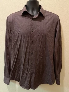 Bugatchi Herren Oberhemd M braun Fischgrät 8-Wege Stretch Langarm - Bild 1 von 5