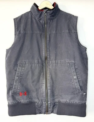 Under Armour Hombres Chaleco de Lona de Algodón Cremallera Completa Clásico Exterior Talla Grande Gris Foto 1 de 4
