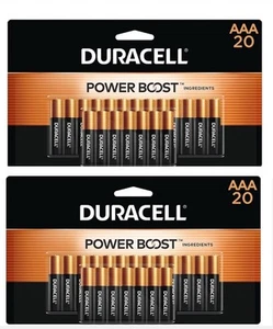 Duracell CopperTop Alkaline Batteries AAA 20x2 (TOTAL 40) - Picture 1 of 1