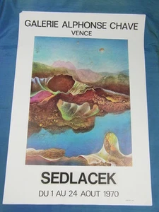 ORIGINAL EXPO POSTER POSTER: SEDLACEK 1970 GALERIE ALPHONSE KEY VENCE - Bild 1 von 1